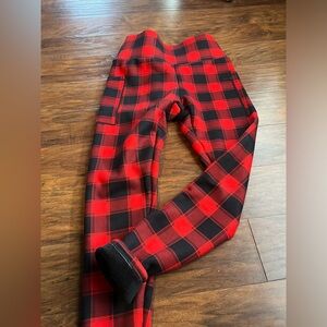 CVG Fleece Lined Leggings- Buffalo Plaid